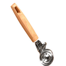 Stainless Steel Ice Cream Scoop with Press Mechanism Ergonomic NonSlip Handle Dishwasher Safe