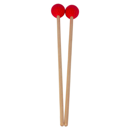 Marimba Mallet Set 42cm Beech Handle Red Percussion Accessories for Professionals 2
