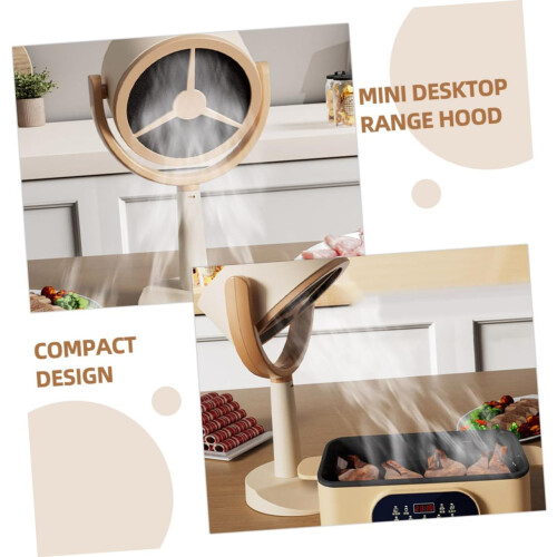 Portable Kitchen Extractor Fan with Powerful Suction, Tabletop Range Hood for Small Kitchens 1