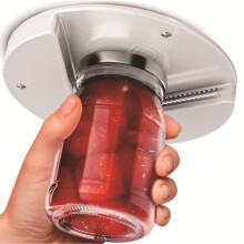 One Handed Can Opener with AntiSlip Grip, Under Cabinet Lid Opener for Seniors and Weak Hands