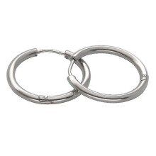(2.5mm * 10mm, Silver) 1 Pair Stainless Steel Fashion Punk Unisex Ear Hoop Circle Earrings Jewelry Gift