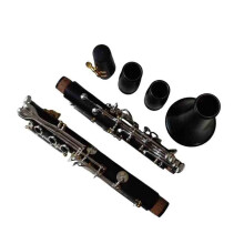 Professional Ebony BFlat Clarinet 17Key Gold and Silver Keywork Rich Tone for Concerts