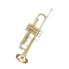Professional Bb Trumpet Brass Instrument with Bright Rich Sound and Durable OnePiece Tube Construction