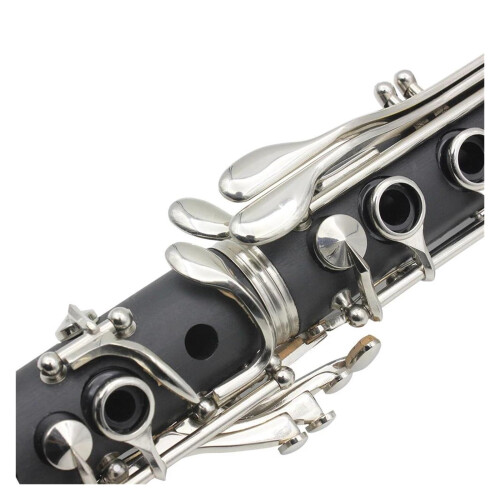 Professional Bb Clarinet 17 Keys Bakelite Woodwind with Adjustable Thumb Rest and Case 2