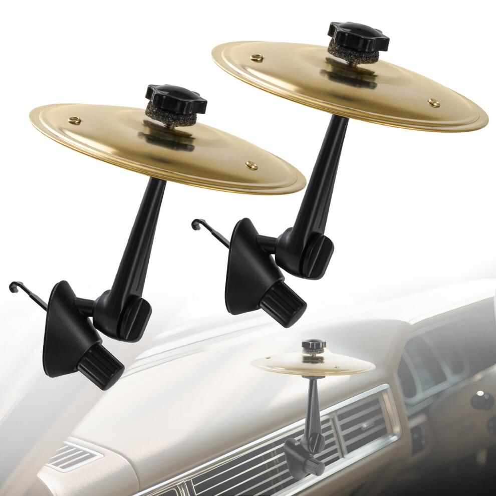 2Pack Funny Car Air Vent Cymbal Clip Â Mini Dashboard Accessory For Drummers Yellow 9070919297007