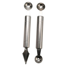 Stainless Steel Double Melon Baller Fruit Scoop Spoon for Easy Watermelon and Hami Melon Balls