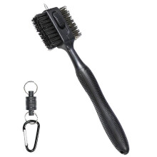 Spazzola per bastone da golf Doppia faccia Canna da golf Pulitore per scanalature da golf Spazzola per la pulizia