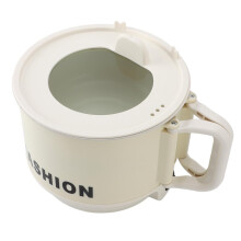 Mini Electric Cooking Pot with Foldable Handle, Compact NonStick Portable Cooker for Travel Dorm 110V