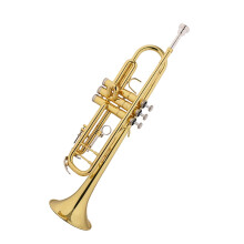 Professional Bb Trumpet Gold Lacquered Brass Warm Tone Bright Projection for Band and Solo