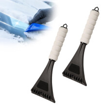 2PCS Car Snow Shovel and Ice Scraper with Ergonomic Foam Grip for Quick Winter Snow Removal