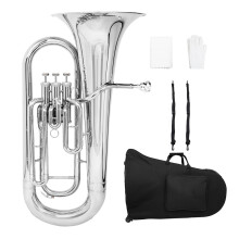 Professional Silver Plated Bb Euphonium with Balanced Tone Control for Orchestra and Performance