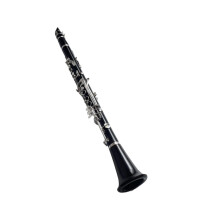 Professional Bb Clarinet 17Key Ebony with Silver Plated Keys, Detachable Design and Wide Tonal Range