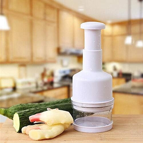 Garlic Press and Vegetable Chopper, MultiFunction Hand Press, Compact Kitchen Essential 21x8cm 1