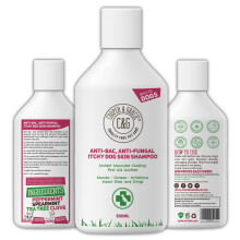 Dog Shampoo for Itchy skin Antibacterial And Antifungal | Natural Medicated Low Lather Safe Formula | Fast Absorbing and Skin Cooling First Aid |