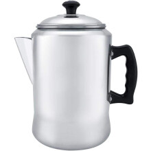 3L Aluminum Coffee Percolator with Lid, Large Capacity Reusable Filter, Induction Compatible