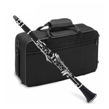 Professional Bb Clarinet Solid Wood with Silver Plated Keys for Beginners and Advanced Players