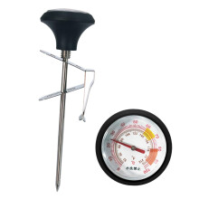 Digital Meat Thermometer with Long Probe, Dual Scale Display, ClipOn Silicone Sleeve for Cooking and Candy Making
