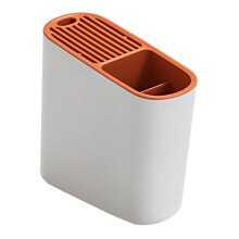 Plastic Chopstick Holder with Drainage, Inclined Cutlery Rack and Kitchen Utensil Drying Stand
