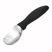 Ice Cream Scoop with Ergonomic Comfort Grip for Hard Ice Cream Gelato Sorbet Cookie Dough Black