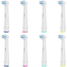 8pcs Interspace Toothbrush Heads,Compatible with Braun Oral B Electric Toothbrushes for Cleaning Crevices,Bridges and Implants.