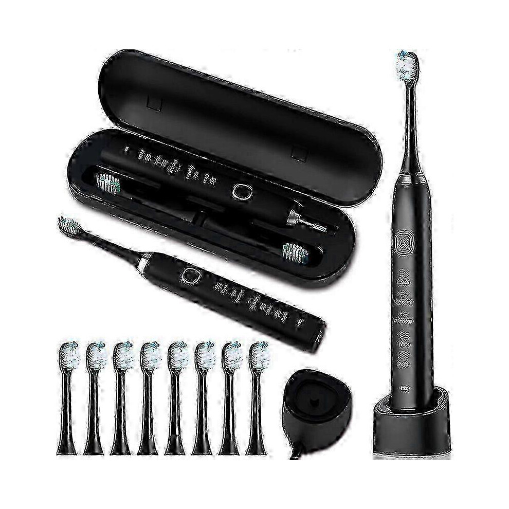 2025 Sarmocare S100 Sonic Toothbrush Usb Rechargeable Waterproof With 8 Brush Heads Professional Dental Care