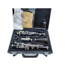 Professional Bb Clarinet 18Key Ebony Wood Detachable Design for Concert Performance