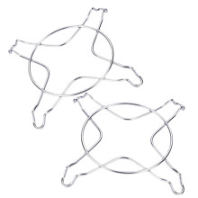 2Pcs Stainless Steel Wok Rack Stand for Stove , Reusable NonSlip Pot Holder and Cooling Rack