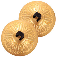 Small Copper Belly Dance Finger Cymbals with Elastic Bands for Crisp Bright Stage Performance