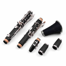 Professional Wooden Bb Clarinet 17 Keys Solid Wood for Beginners and Intermediate Players