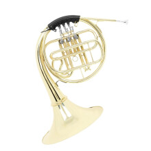 Bb French Horn for Beginners Gold Plated Brass with Case and Mouthpiece Rich Resonant Tone