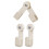 3PCS Adhesive Wall Mounted Pot Lid Holder Space Saving Kitchen Organization Rack White 1
