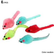 (5) 10Pcs Mice Pet Cat kitten Toy Gift Play Toys Scratch Rattle Fleece False Mouse