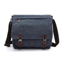 (Deep blue) Men's Student Canvas Bag