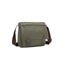 (Military green) Men's Student Canvas Bag