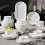 Ceramic Dinnerware Set, Scratch and Chip Resistant Porcelain Bowls, Microwave Dishwasher Safe 5