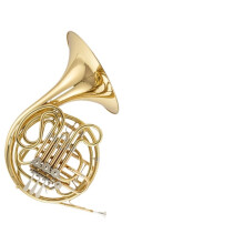 Professional Double Row French Horn Bb/F Key 4 Valve Brass with Warm Resonant Tone for Orchestra
