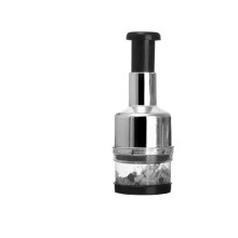 Vegetable Chopper with Stainless Steel Garlic Press, Handheld Food Slicer for Onion, Tomato, Fruit