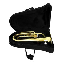 Bb Tuned Brass Euphonium with 3 Valves, Bright Balanced Sound, Durable Construction for Beginners