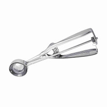 Stainless Steel Ice Cream Scoop and Melon Baller Spoon, Ergonomic Grip, Mirror Polished, 4cm