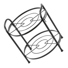 Two Tier Pot and Pan Organizer Rack for Kitchen Cabinet, Durable Iron Cookware Storage Stand