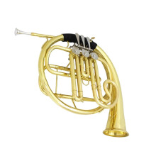 Three Key B Flat Brass French Horn with Case Mouthpiece Cleaning Set Warm Tone