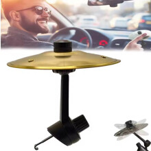 Car Vent Cymbal Gold Mini Crash with Adjustable Angle and Stable Mount for Dashboard Music Lovers 5.3x5.5in