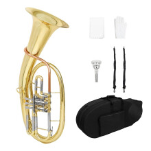 Professional Brass Euphonium with Rich Warm Tone and Durable Lightweight Design for Beginners