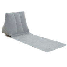 (grey) Foldable Inflatable Beach Mat Camping Leisure Lounger Back Pillow Cushion Chair Seat Air Bed Travel Mattress