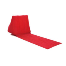 (red) Foldable Inflatable Beach Mat Camping Leisure Lounger Back Pillow Cushion Chair Seat Air Bed Travel Mattress