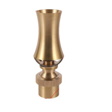 Fountain Nozzle Brass Bubbling Jet with Adjustable Garden Pond Spray Head RustResistant 3/4 Inch
