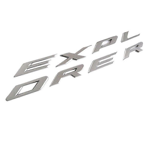 Explorer Car Emblem Framhuvsemblem 3D Letters Explorer Sticker passar för Explorer 2011-2019 (Glans