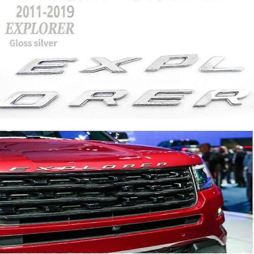 Explorer Car Emblem Framhuvsemblem 3D Letters Explorer Sticker passar för Explorer 2011-2019 (Glans 1