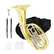 Professional Brass Euphonium 4Valve with Bright Clear Tone and Durable Construction
