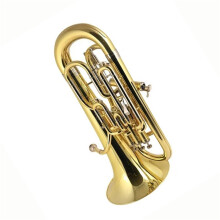 Professional Bb Euphonium Gold Lacquer with 3 Valves and 300mm Bell for Warm Melodious Tone